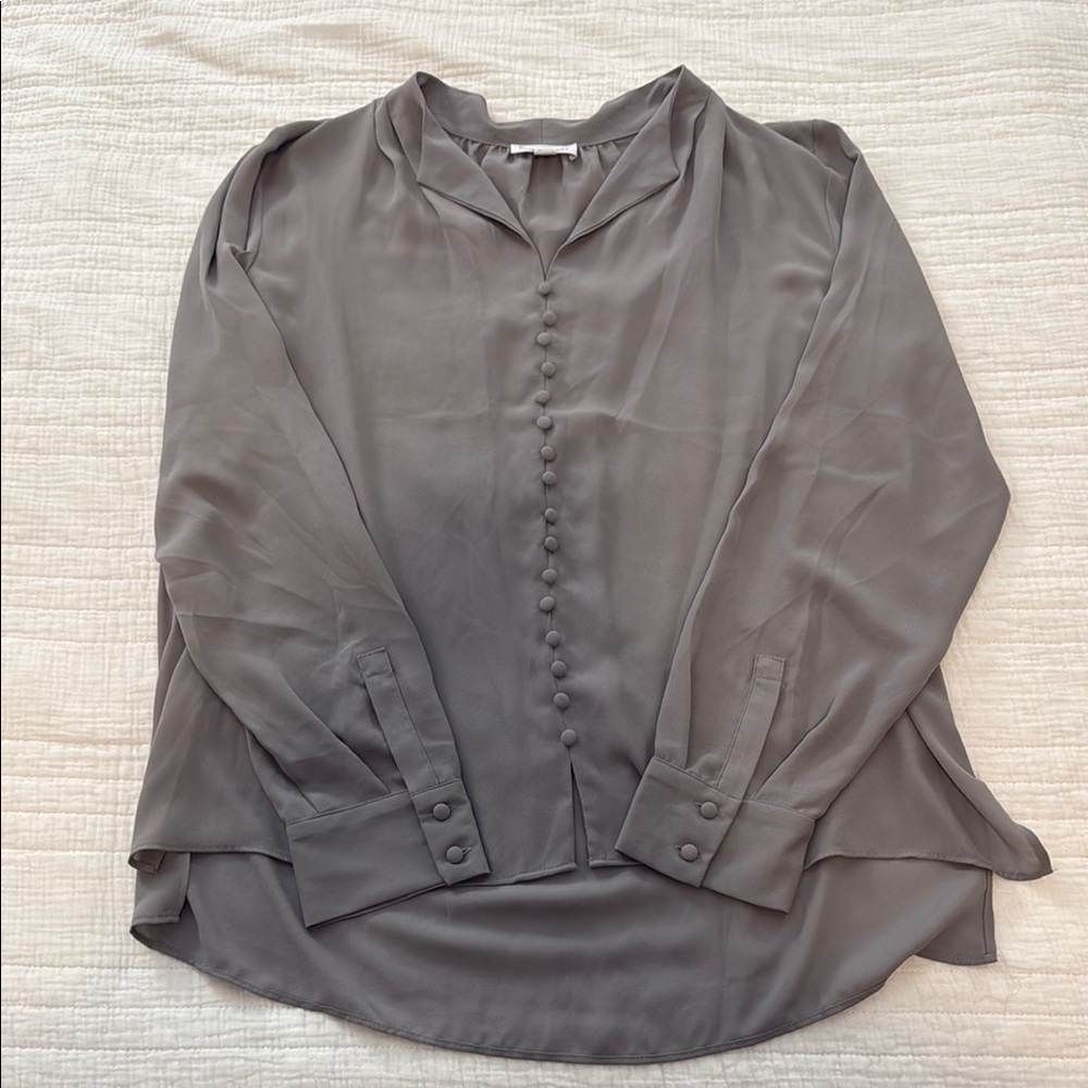 Calvin Klein Charcoal Faux Button Down Shirt